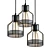 Rustic Metal Cage Pendant Lights 3D model small image 1