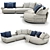 Modern B&B Noonu Corner Sofa 3D model small image 2