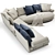 Modern B&B Noonu Corner Sofa 3D model small image 3