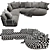 Modern B&B Noonu Corner Sofa 3D model small image 4