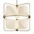 Elegant Clover Pendant Light 3D model small image 1