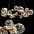 Luxurious LED Chandelier: Gold & Black 3D model small image 2