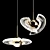 Golden Glass Pendant Lamp 3D model small image 1