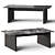 Sleek Russell Black Coffee Table 3D model small image 1
