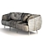 Elegant Leather Sofa Set 3D model small image 2