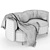 Natuzzi Wave 2 Seater: Luxurious Comfort for Your Living Space 3D model small image 7