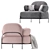 Coco Pink Armchair: Chic and Comfortable 3D model small image 6