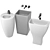 Modern Floor Washbasin Set 3: Oras, Laufen, Vitra 3D model small image 2