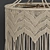 Boho Macrame Chandelier 3D model small image 2