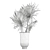 Elegant Palm Leaf Bouquet 3D model small image 6