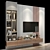 Modern TV Wall Set 248 3D model small image 3