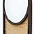 Elegant Oak and Rattan Mirror, Waska 3D model small image 3