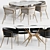 Elegant Marble Dining Set 3D model small image 2