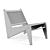 Elegant Kangaroo Lounge Chair 3D model small image 2