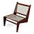 Elegant Kangaroo Lounge Chair 3D model small image 5