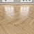 Oak Parquet: Herringbone, Linear, Chevron 3D model small image 3