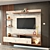 Sleek TV Self 002 for Stylish Living 3D model small image 2