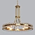 Glamorous Crystal Clover Chandelier 3D model small image 2