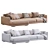 Elegant Bristol Leather Sofa 3D model small image 4