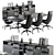 Elegant Conference Table Set 3D model small image 2