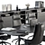 Elegant Conference Table Set 3D model small image 4