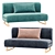 Versatile Rosy Sofa: 3x Function, Comfort & Style 3D model small image 1