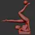 Yoga People Sculpture Set - Artistic Home Decor 3D model small image 6