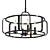 Sleek Santina 4-Light Pendant 3D model small image 1