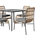 Modern Long 7-Piece Dining Set 3D model small image 2