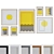 Modern Frame Set with Abstract Images 3D model small image 1