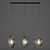 Charcoal Industrial Metal Ceiling Lamp 3D model small image 3