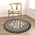 Versatile Round Rugs Set - No 309 3D model small image 5