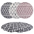 Stylish Set of 6 Round Rugs 3D model small image 1