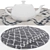 Stylish Set of 6 Round Rugs 3D model small image 3