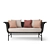 Wicked Lounge Sofa 2S: Sleek Pink Cushions 3D model small image 2