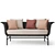 Wicked Lounge Sofa 2S: Sleek Pink Cushions 3D model small image 6