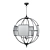 BROXTON SILVER ORB Chandelier: Elegant Bronze Lighting 3D model small image 2