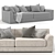 minotti Double Sofa: Elegant and Functional 3D model small image 6