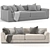 minotti Double Sofa: Elegant and Functional 3D model small image 7
