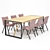 Modern 3D Dining Table 125 3D model small image 1