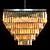 Vintage Odeon Square Chandelier 3D model small image 1