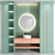 Modern Bath Set: Sink, Mirror, Wardrobe 3D model small image 1