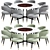 Elegant Denver & Berkeley Dining Set 3D model small image 2