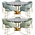 Elegant Da Vinci & Allen Dining Set 3D model small image 1