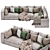 FLEXFORM Asolo 270 XF: Sleek Sofa with UV Mapping 3D model small image 2