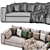 FLEXFORM Asolo 270 XF: Sleek Sofa with UV Mapping 3D model small image 4