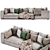 FLEXFORM Asolo 270 XF: Sleek Sofa with UV Mapping 3D model small image 5