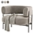 Elegant CINI Armchair - HC28 Cosmo 3D model small image 2