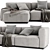 Contemporary Mex Cube Chaise: Stylish Sofa Ready for Relaxation 3D model small image 3