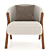 Zara Home Bouclé Armchair: Luxurious Upholstered Elegance 3D model small image 3